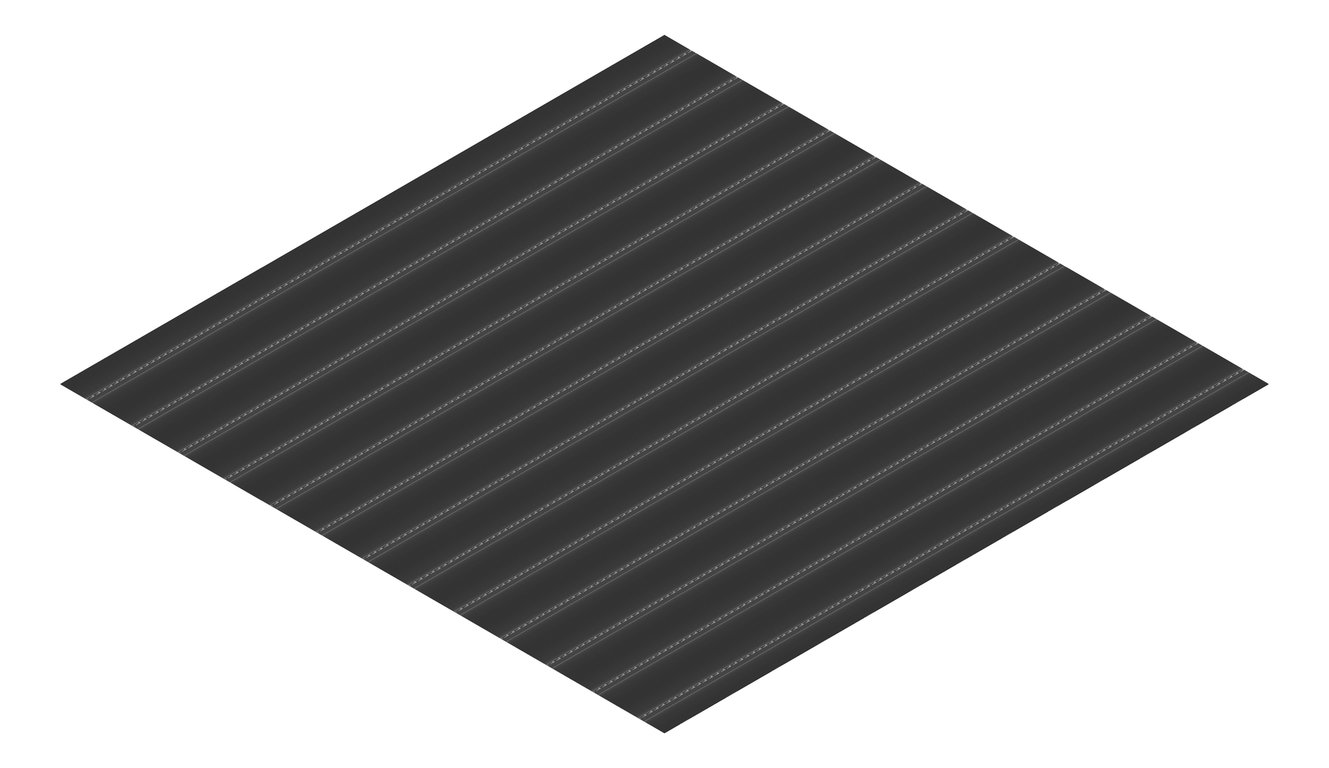 3D Presentation Image of Aluminium SheetCladding Lysaght Permalite Waveline ObekiskGrey
