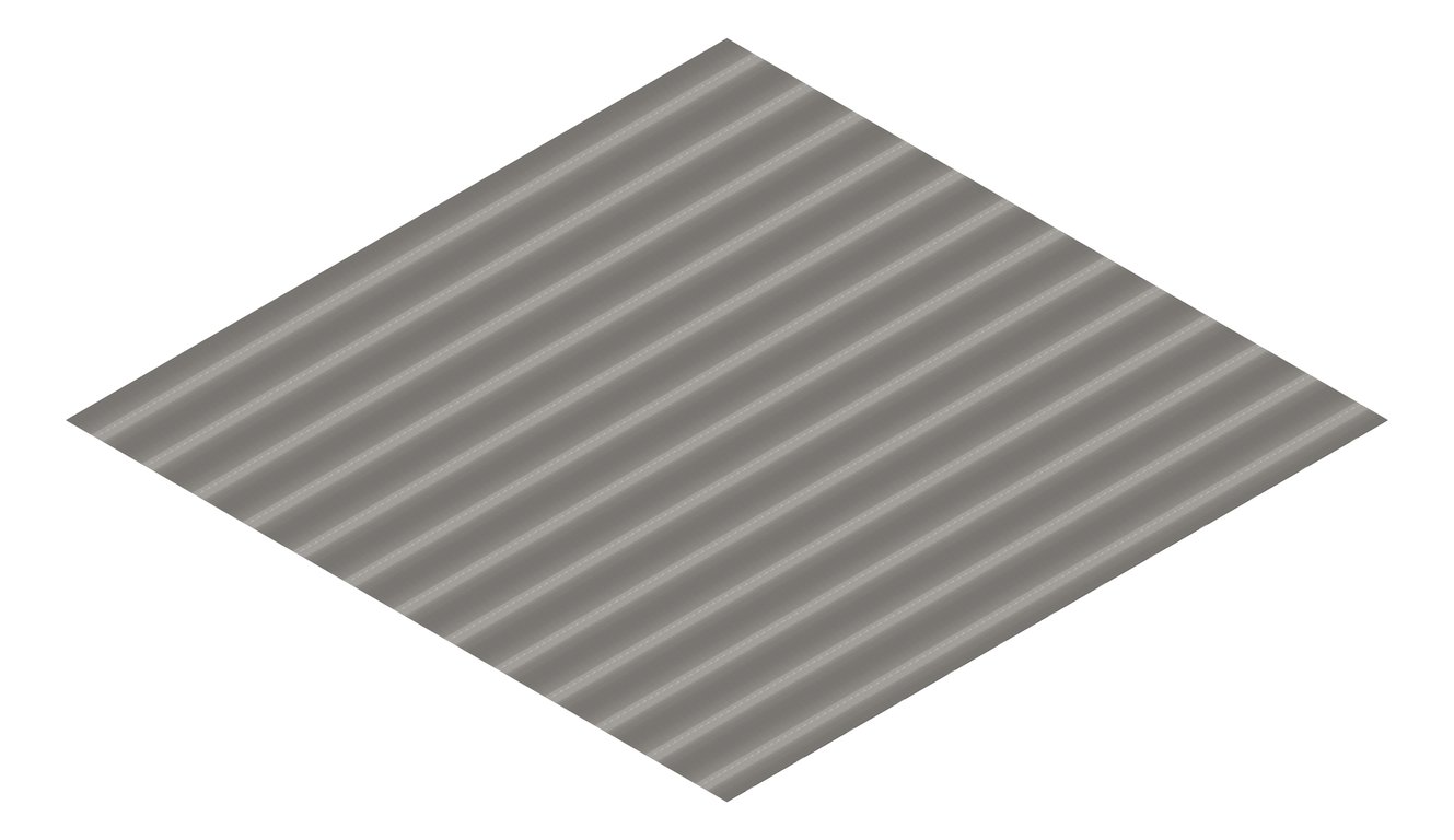 3D Presentation Image of Aluminium SheetCladding Lysaght Permalite Waveline Pademelon