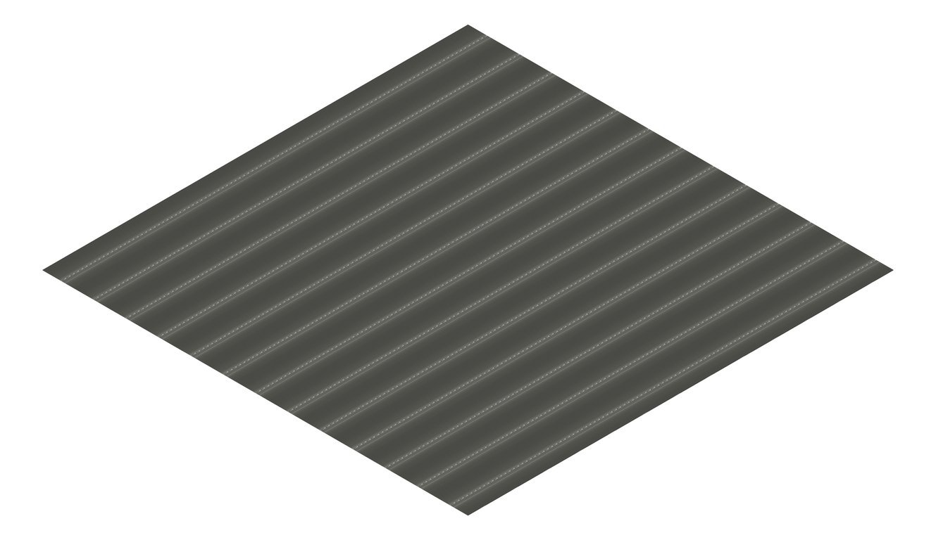 3D Presentation Image of Aluminium SheetCladding Lysaght Permalite Waveline SlateGrey
