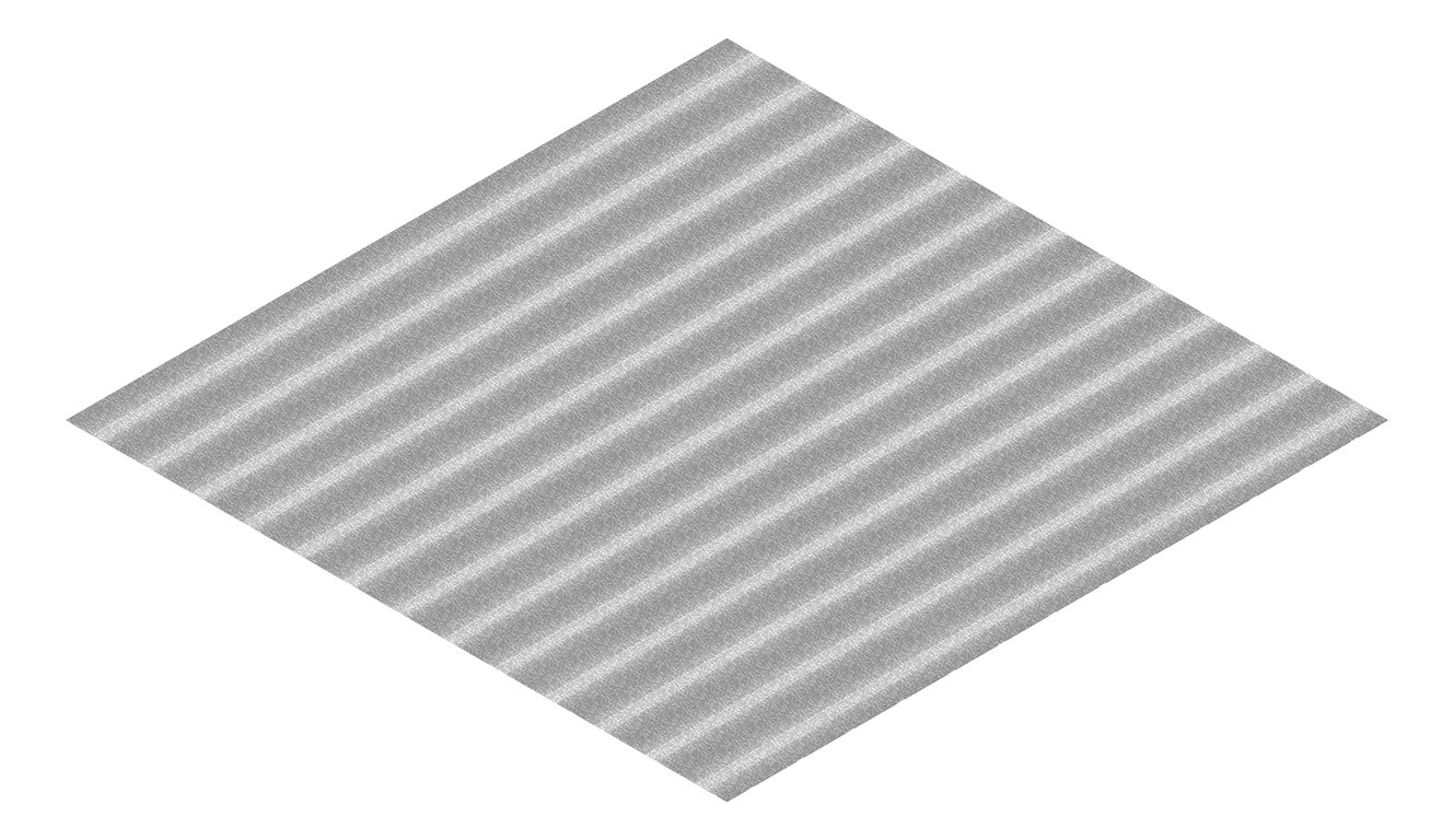 3D Presentation Image of Aluminium SheetCladding Lysaght Permalite Waveline StuccoEmbossed