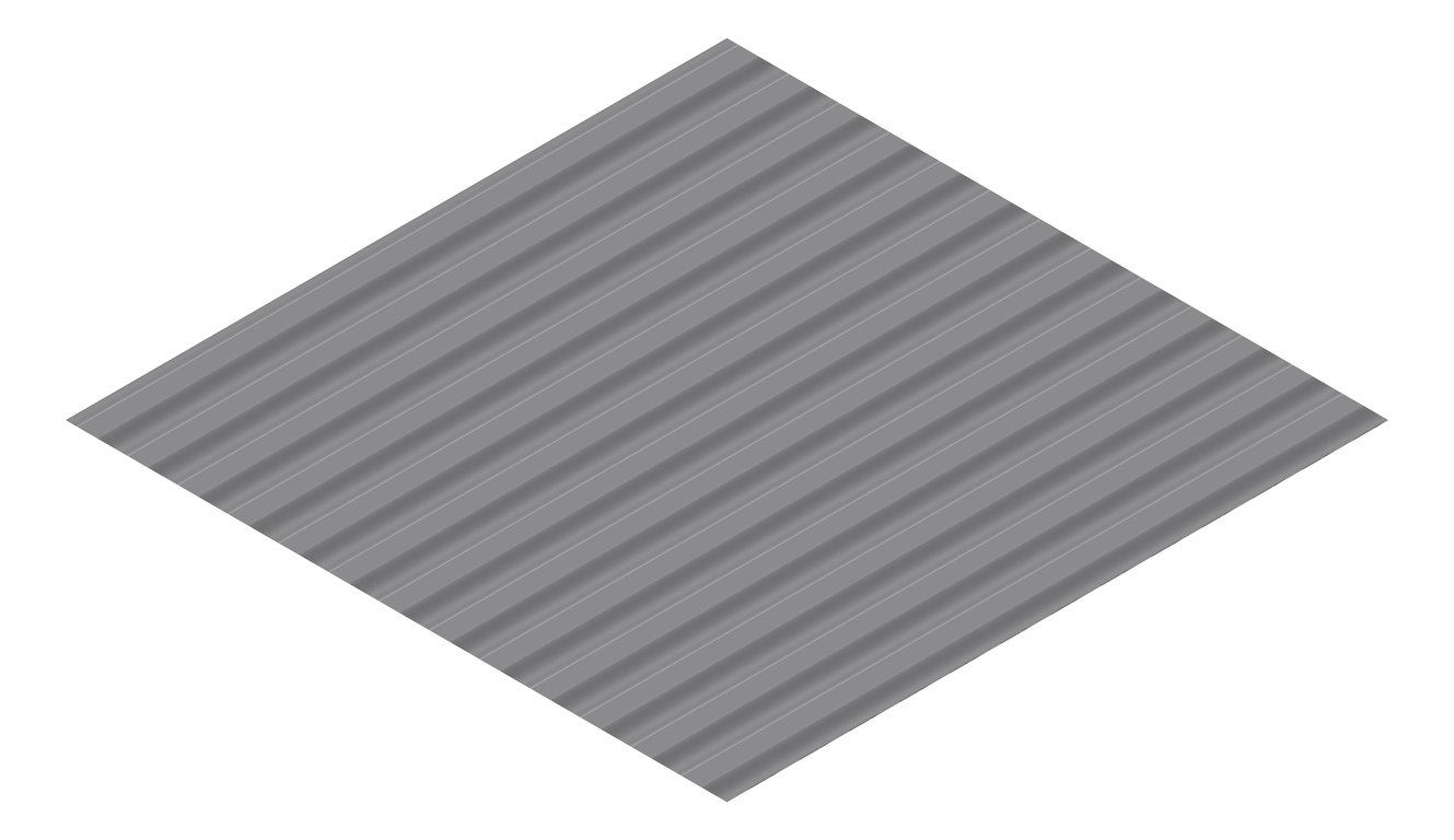 3D Presentation Image of Metal SheetCladding Lysaght CustomOrb BasaltMatt