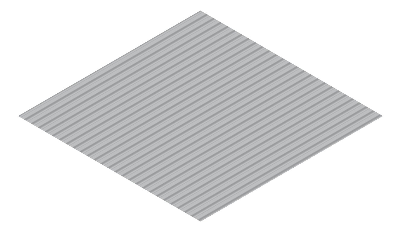 3D Presentation Image of Metal SheetCladding Lysaght CustomOrb Bluegum