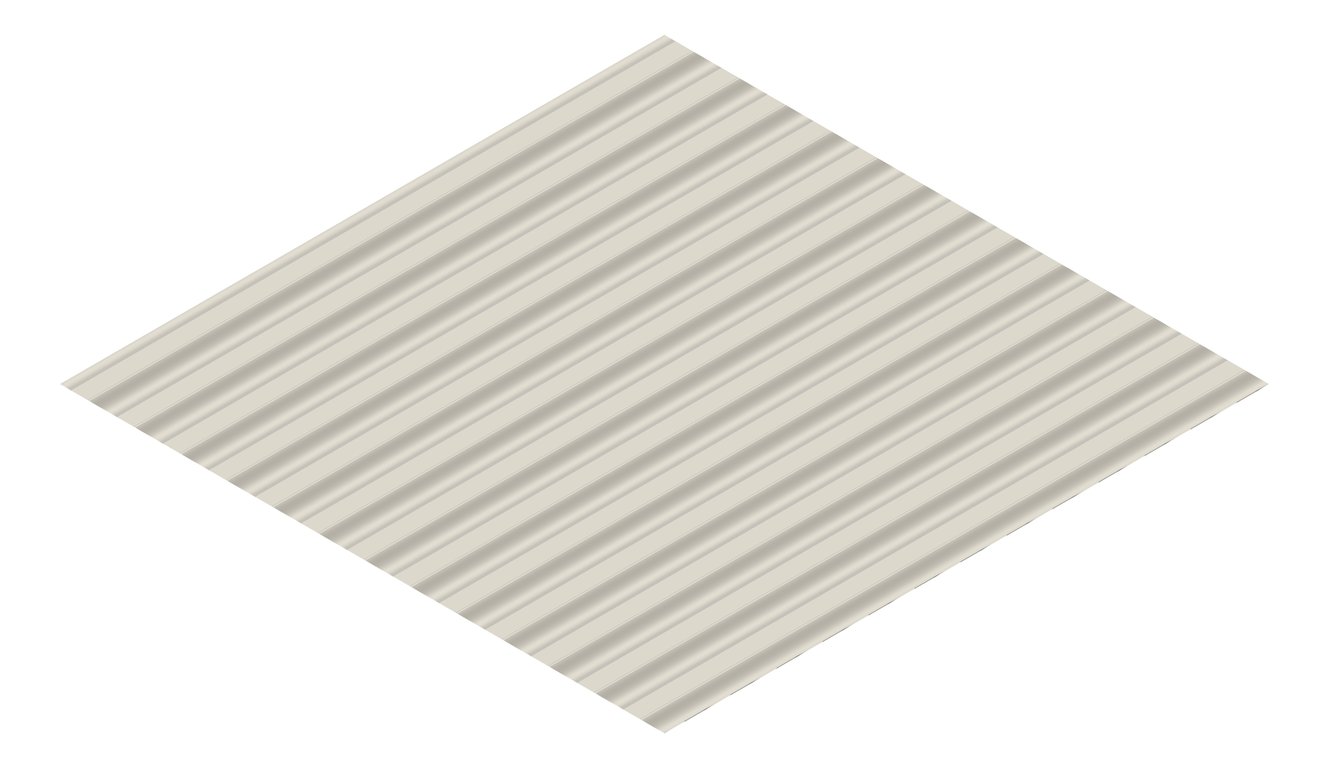 3D Presentation Image of Metal SheetCladding Lysaght CustomOrb DuneMatt