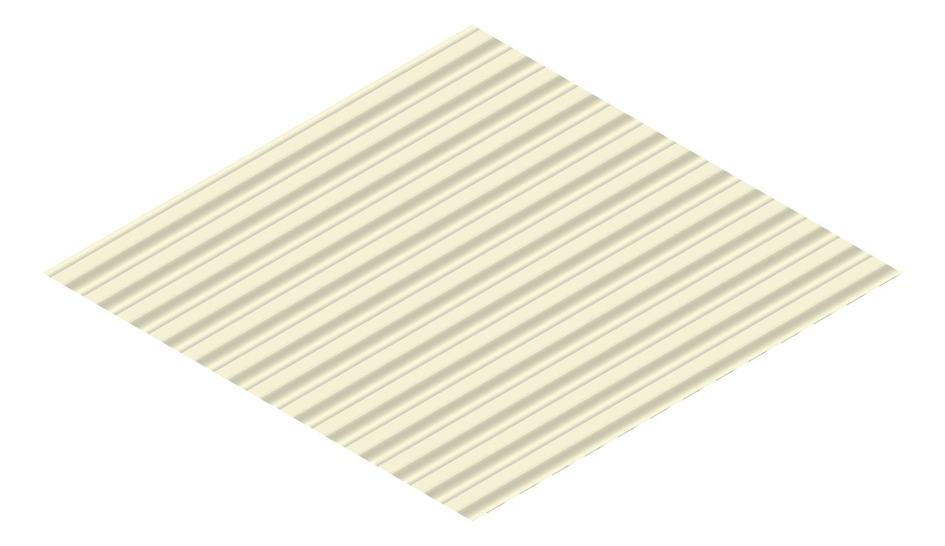 3D Presentation Image of Metal SheetCladding Lysaght CustomOrb EveningHaze