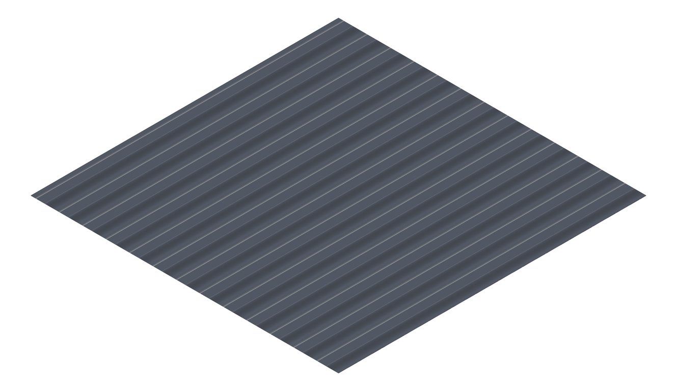 3D Presentation Image of Metal SheetCladding Lysaght CustomOrb Ironstone