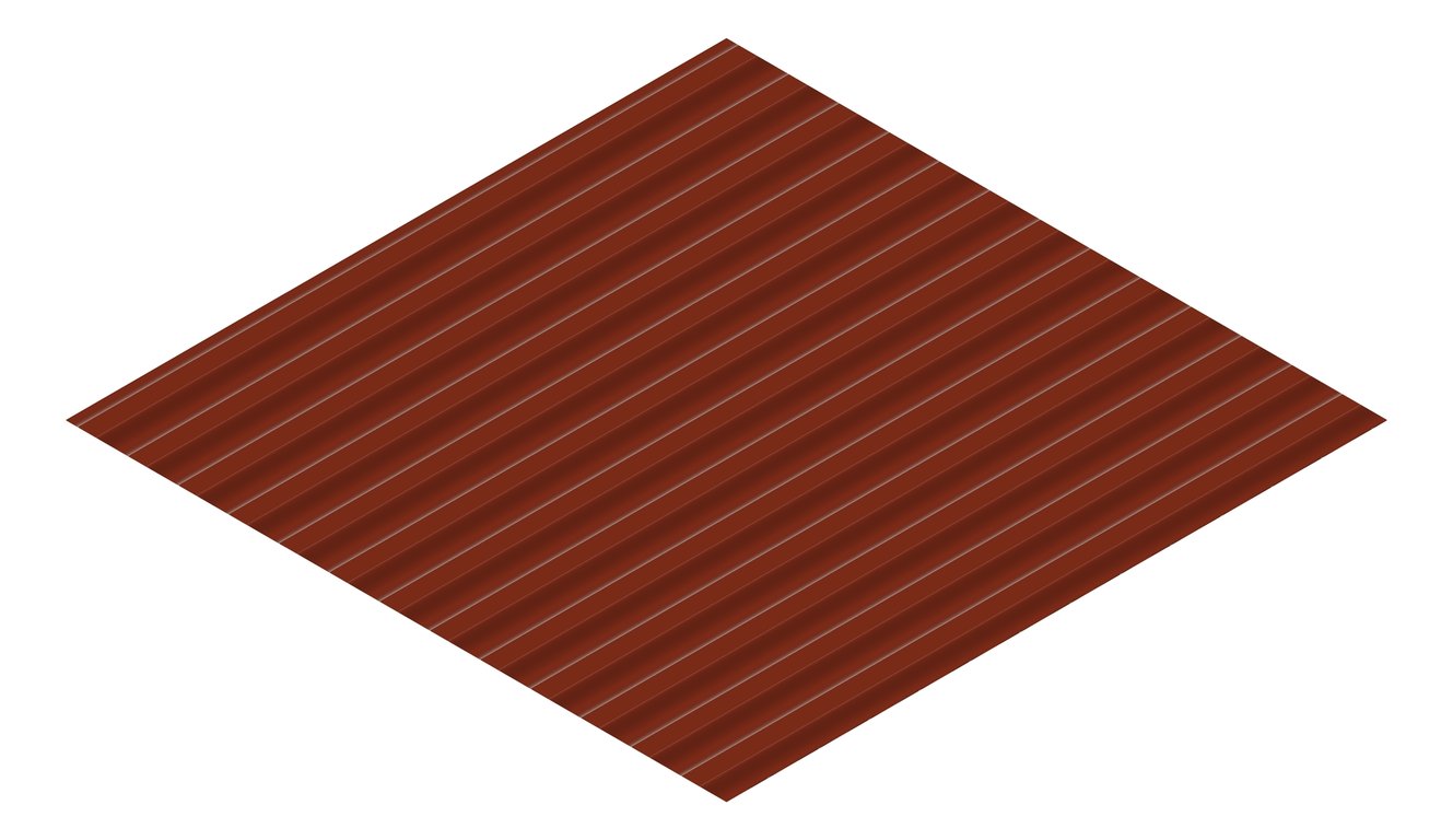 3D Presentation Image of Metal SheetCladding Lysaght CustomOrb ManorRed