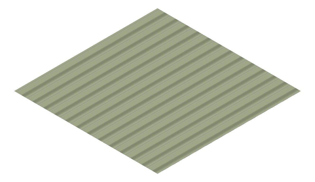 3D Presentation Image of Metal SheetCladding Lysaght CustomOrb PaleEucalypt