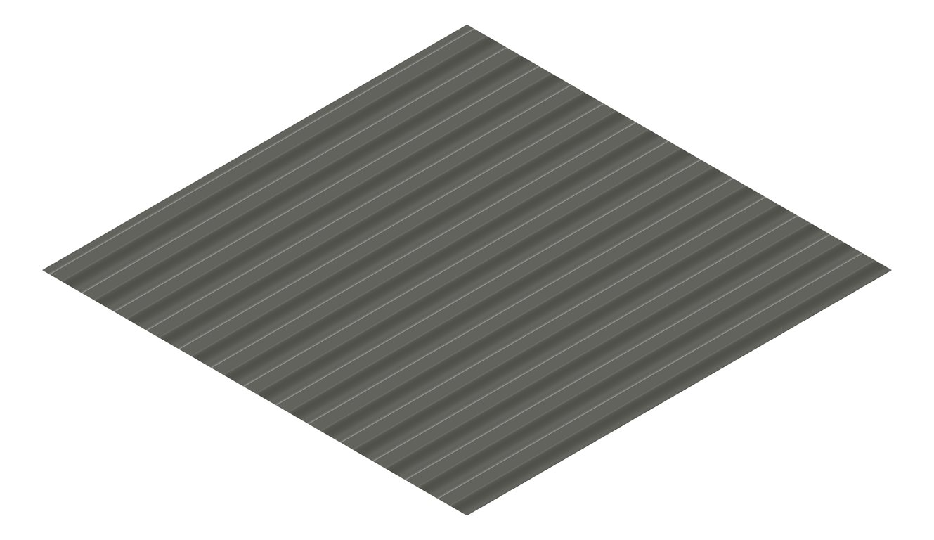 3D Presentation Image of Metal SheetCladding Lysaght CustomOrb WoodlandGrey