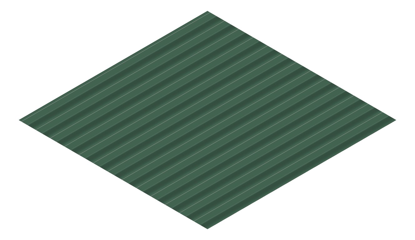 3D Presentation Image of Metal SheetCladding Lysaght CustomOrbAccent21 CottageGreen
