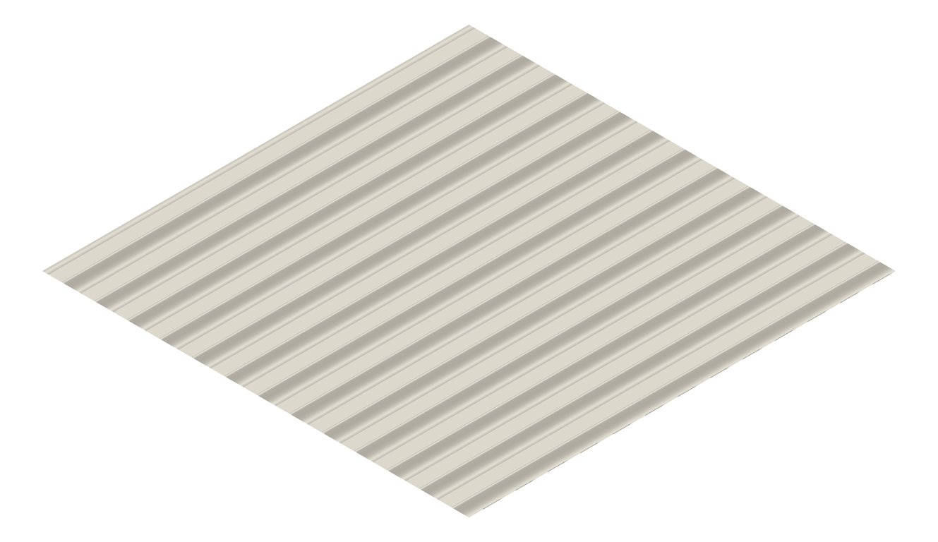 3D Presentation Image of Metal SheetCladding Lysaght CustomOrbAccent21 DuneMatt