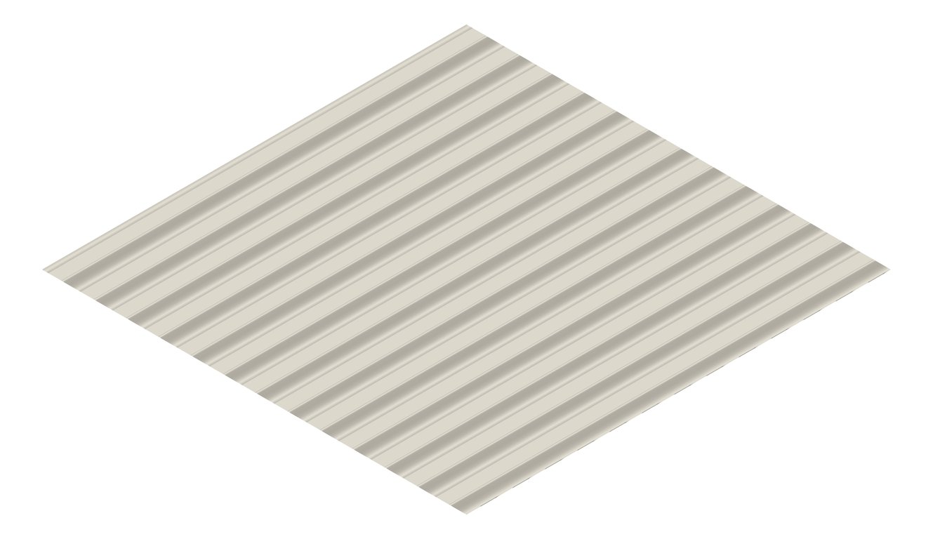 3D Presentation Image of Metal SheetCladding Lysaght CustomOrbAccent21 Dune
