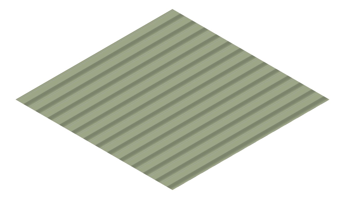 3D Presentation Image of Metal SheetCladding Lysaght CustomOrbAccent21 PaleEucalypt