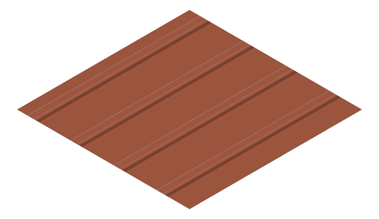 3D Presentation Image of Metal SheetCladding Lysaght FlatDek Aries