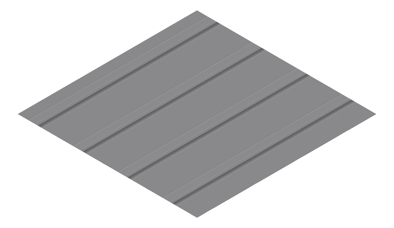 3D Presentation Image of Metal SheetCladding Lysaght FlatDek Basalt