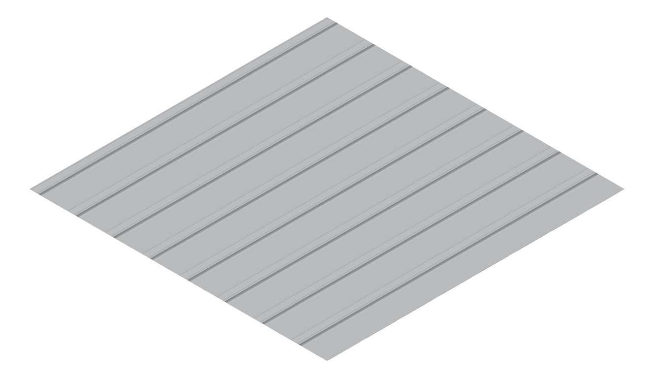 3D Presentation Image of Metal SheetCladding Lysaght FlatDek BluegumMatt