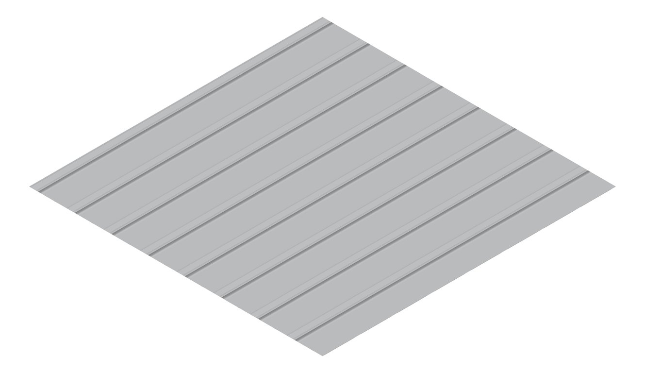 3D Presentation Image of Metal SheetCladding Lysaght FlatDek Bluegum