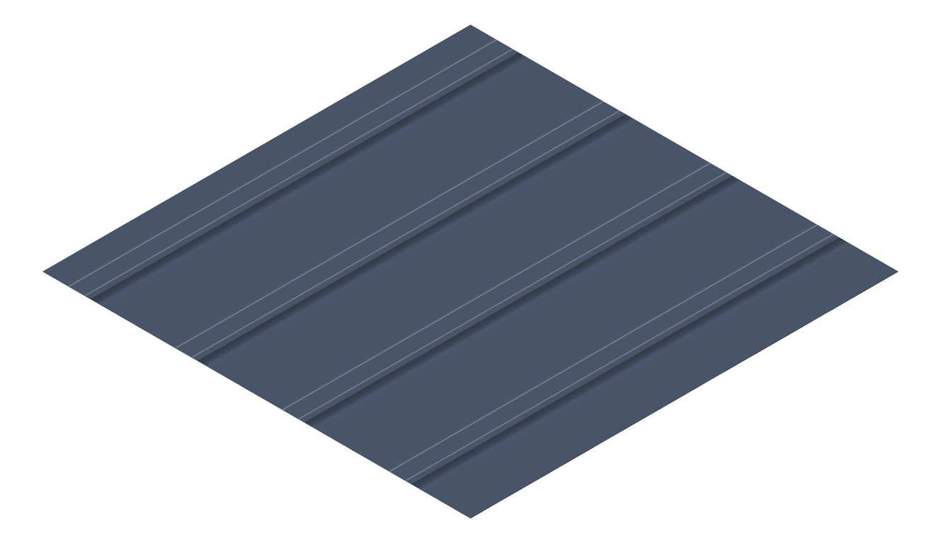 3D Presentation Image of Metal SheetCladding Lysaght FlatDek DeepOcean