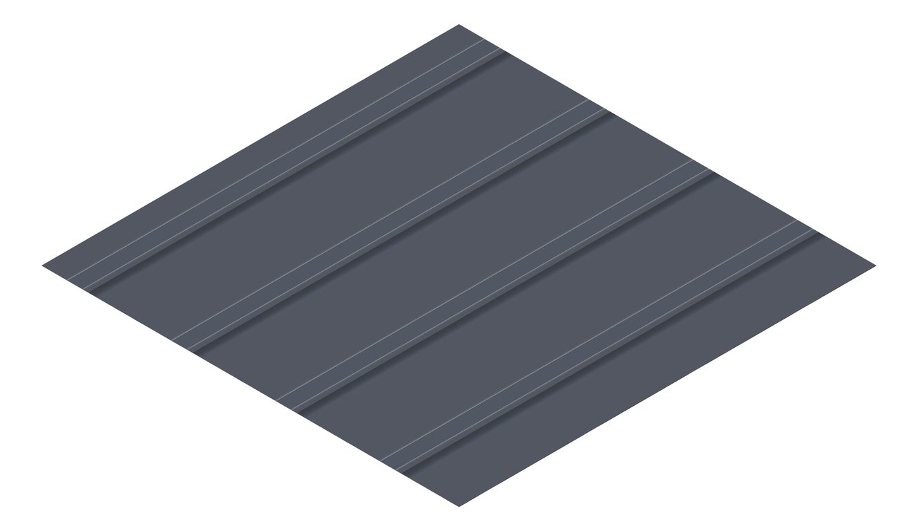 3D Presentation Image of Metal SheetCladding Lysaght FlatDek Ironstone