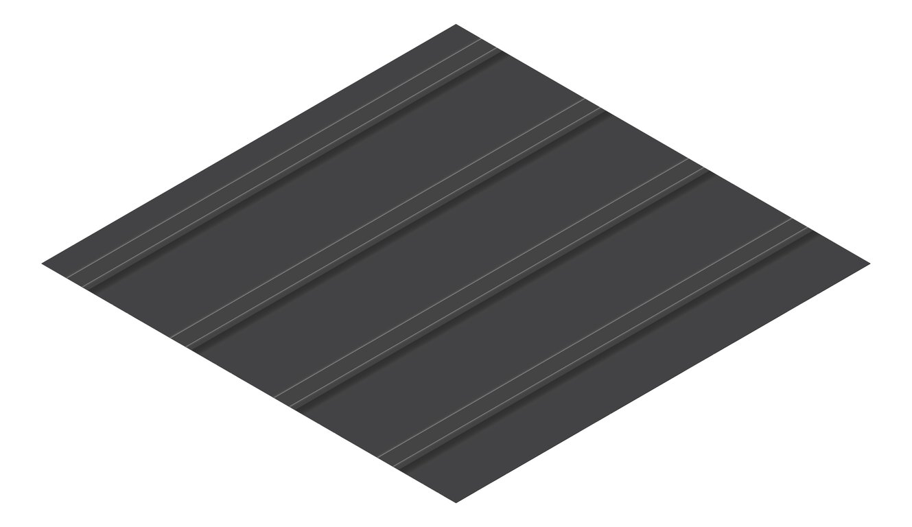 3D Presentation Image of Metal SheetCladding Lysaght FlatDek MonumentMatt