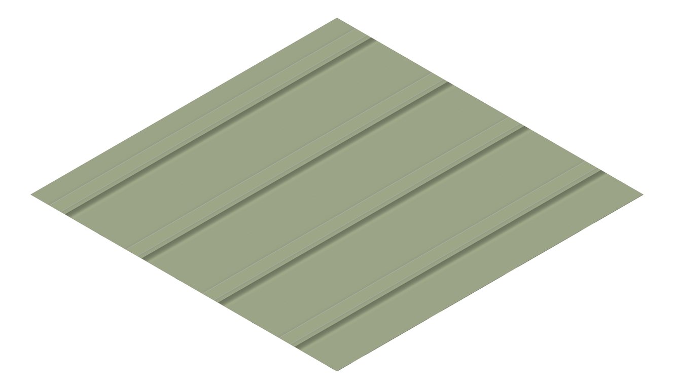 3D Presentation Image of Metal SheetCladding Lysaght FlatDek PaleEucalypt