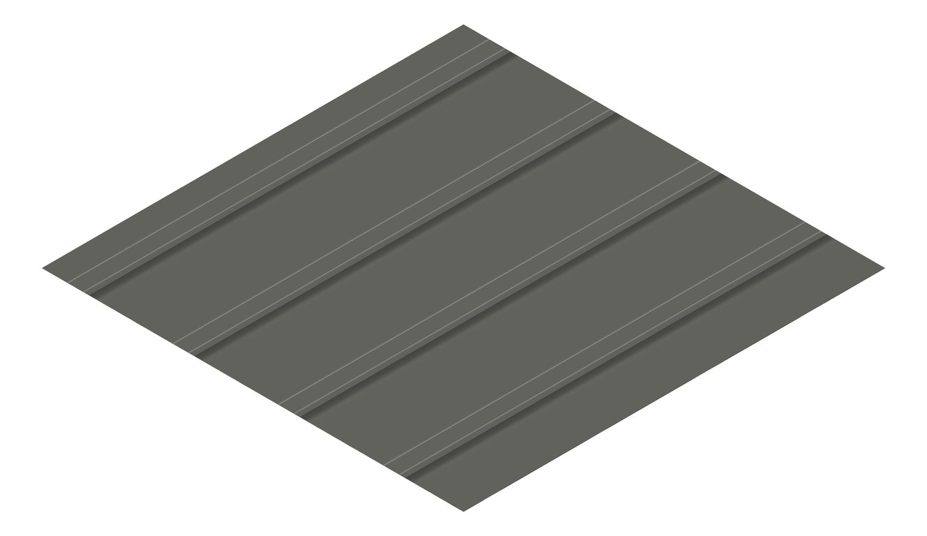 3D Presentation Image of Metal SheetCladding Lysaght FlatDek WoodlandGrey