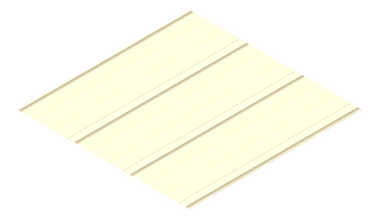 3D Presentation Image of Metal SheetCladding Lysaght FlatDek310 ClassicCream