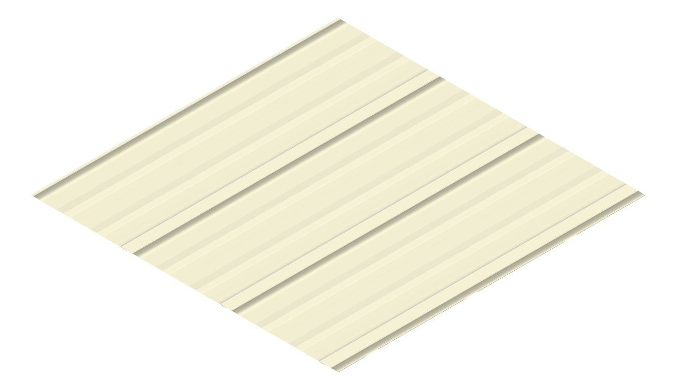 3D Presentation Image of Metal SheetCladding Lysaght FlatDek310 EveningHaze