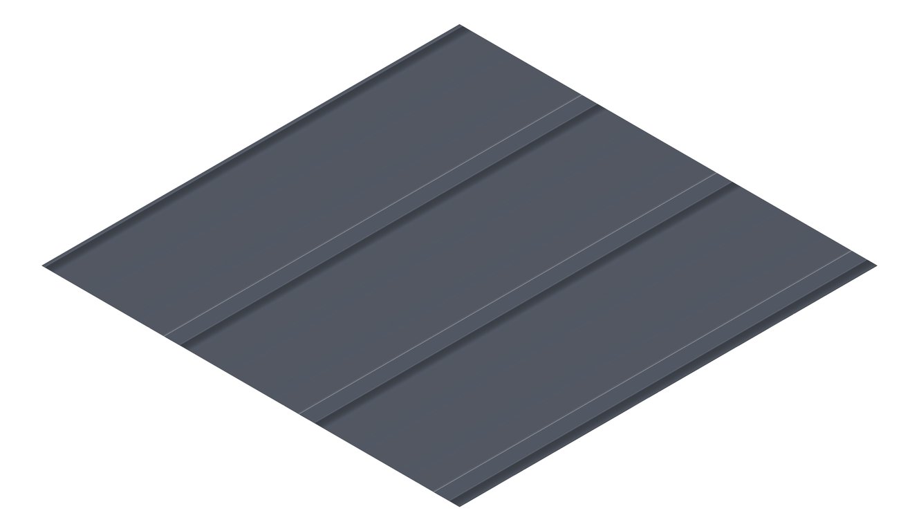 3D Presentation Image of Metal SheetCladding Lysaght FlatDek310 Ironstone