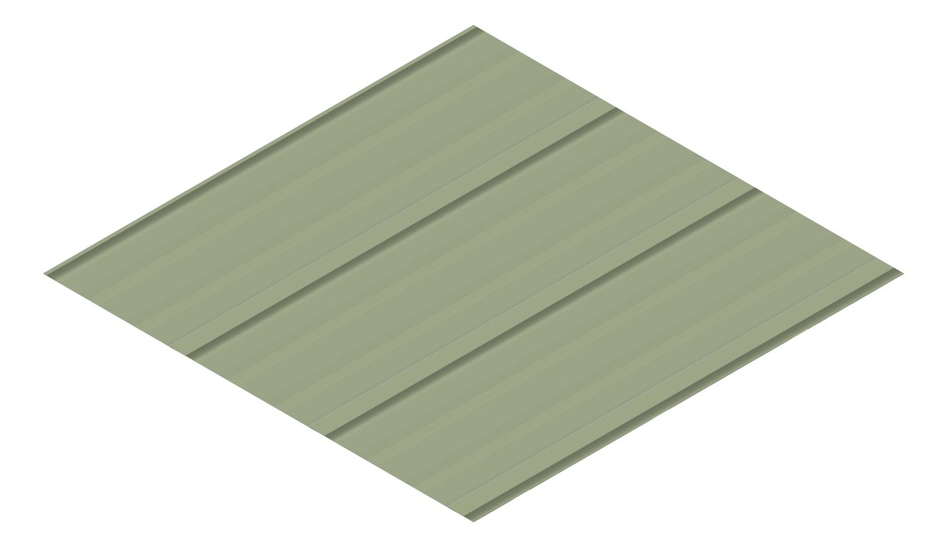 3D Presentation Image of Metal SheetCladding Lysaght FlatDek310 PaleEucalypt