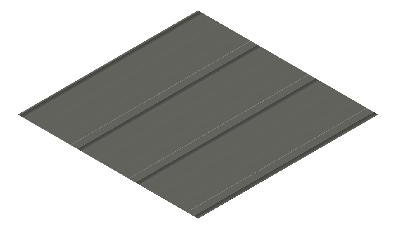 3D Presentation Image of Metal SheetCladding Lysaght FlatDek310 WoodlandGrey