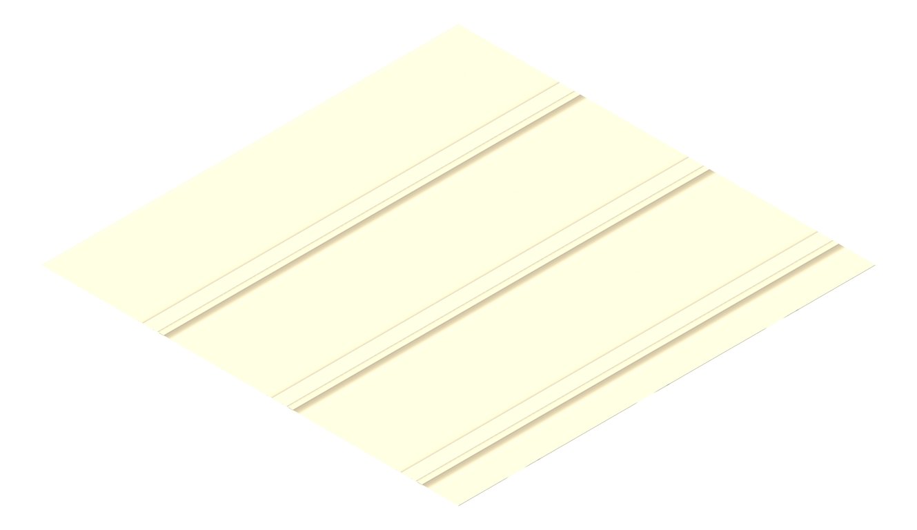 3D Presentation Image of Metal SheetCladding Lysaght FlatDekII ClassicCream