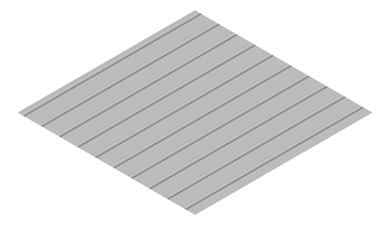 3D Presentation Image of Metal SheetCladding Lysaght KlipLok406 Bluegum