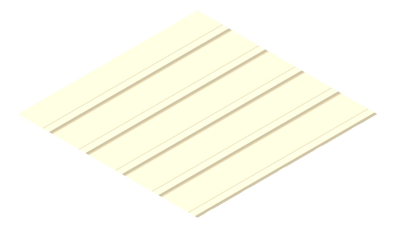 3D Presentation Image of Metal SheetCladding Lysaght KlipLok406 ClassicCream