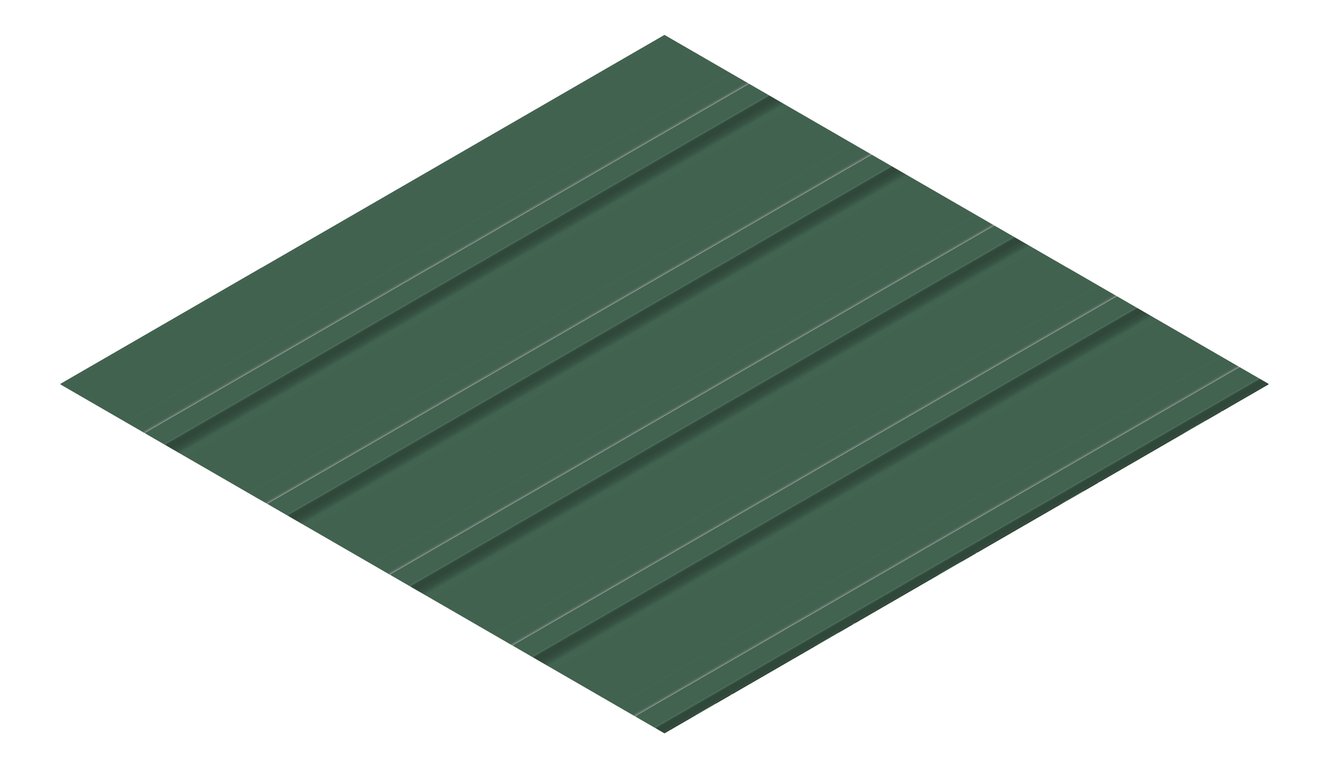 3D Presentation Image of Metal SheetCladding Lysaght KlipLok406 CottageGreen