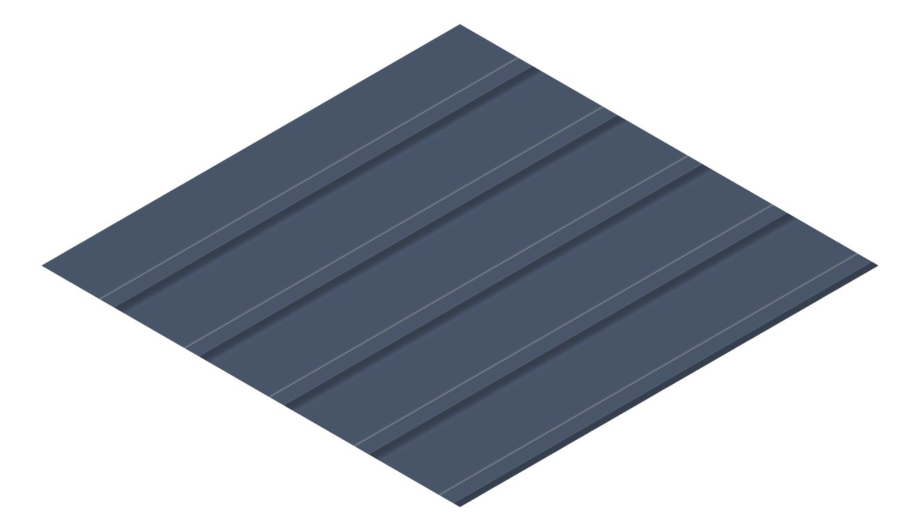 3D Presentation Image of Metal SheetCladding Lysaght KlipLok406 DeepOcean
