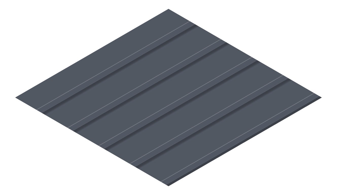 3D Presentation Image of Metal SheetCladding Lysaght KlipLok406 Ironstone