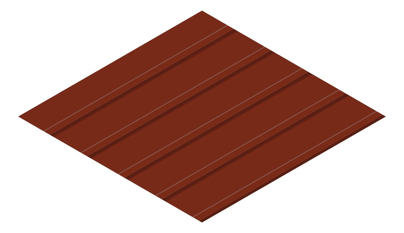 3D Presentation Image of Metal SheetCladding Lysaght KlipLok406 ManorRed