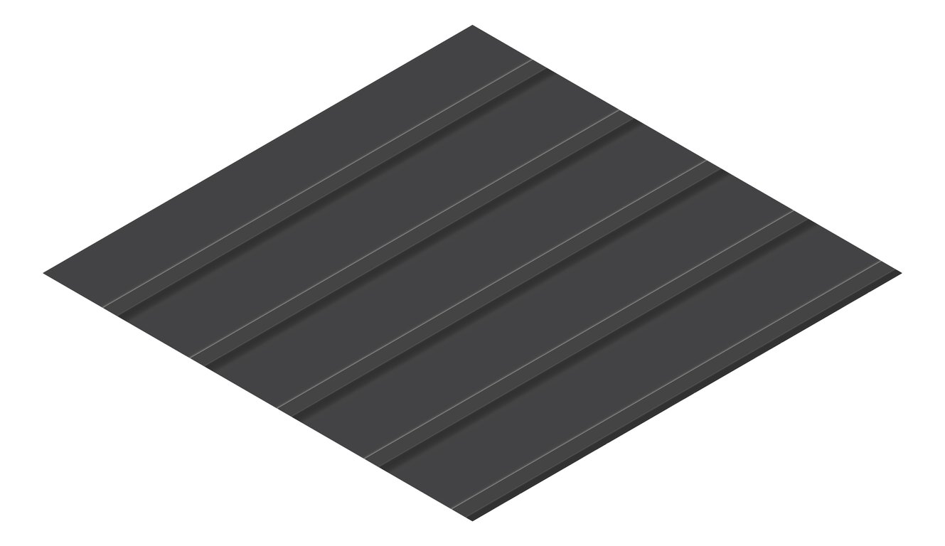 3D Presentation Image of Metal SheetCladding Lysaght KlipLok406 MonumentMatt