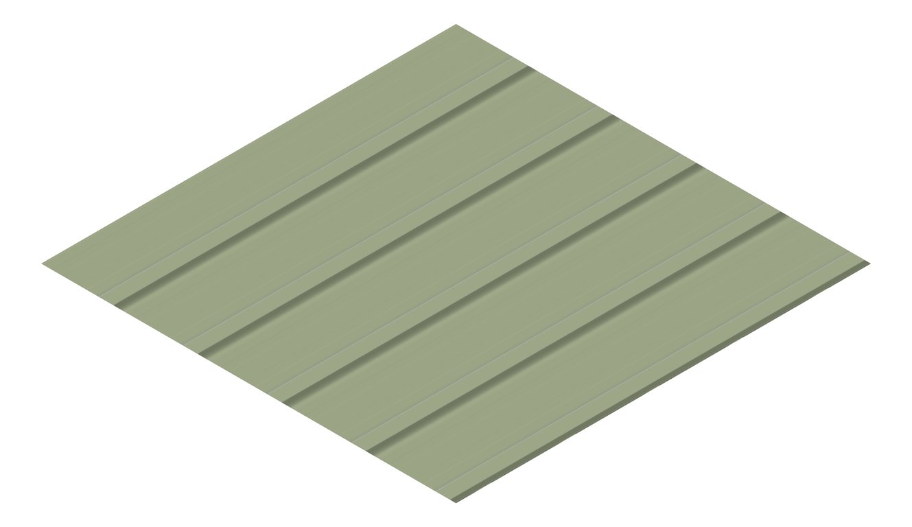3D Presentation Image of Metal SheetCladding Lysaght KlipLok406 PaleEucalypt