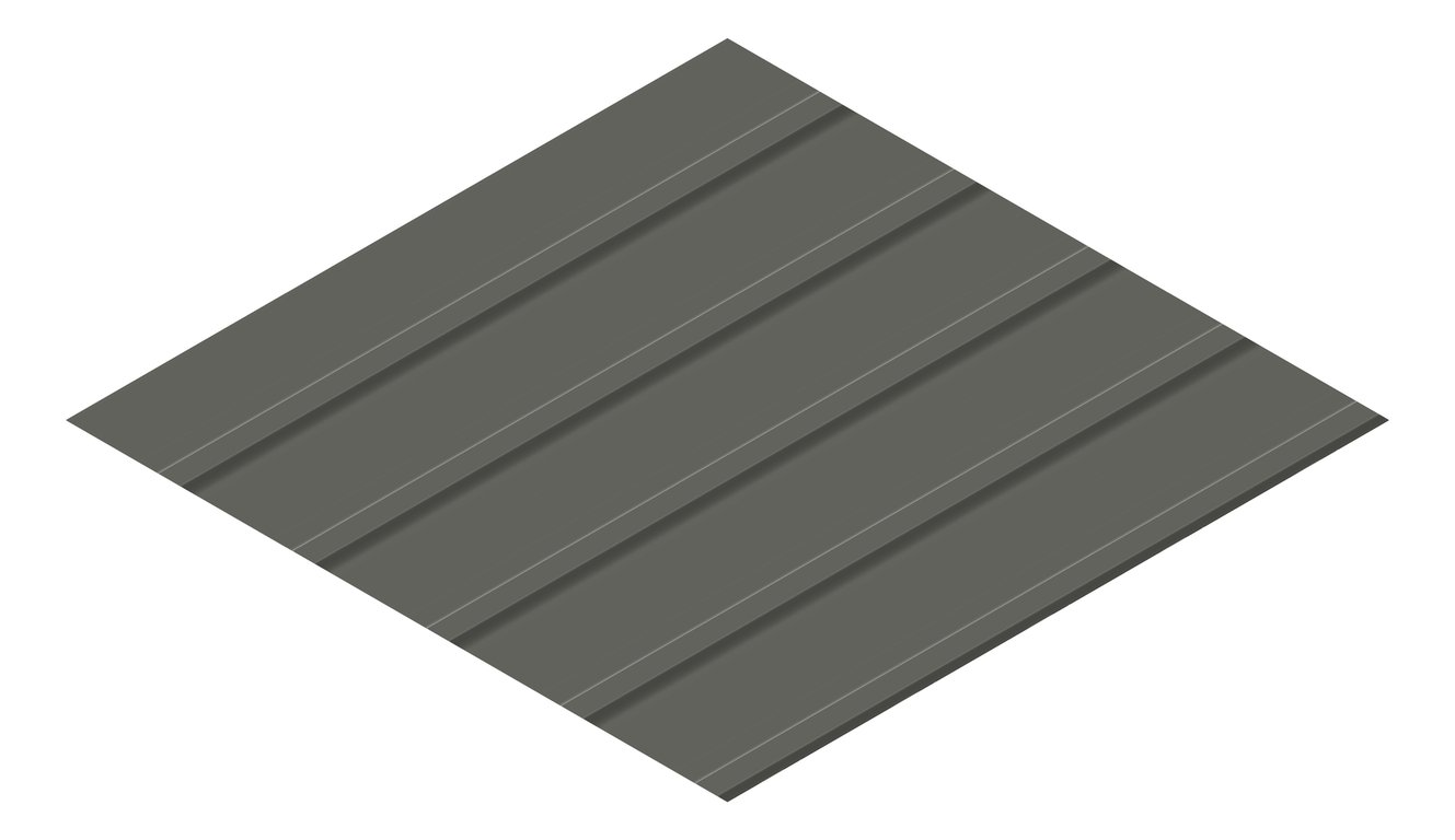3D Presentation Image of Metal SheetCladding Lysaght KlipLok406 WoodlandGrey