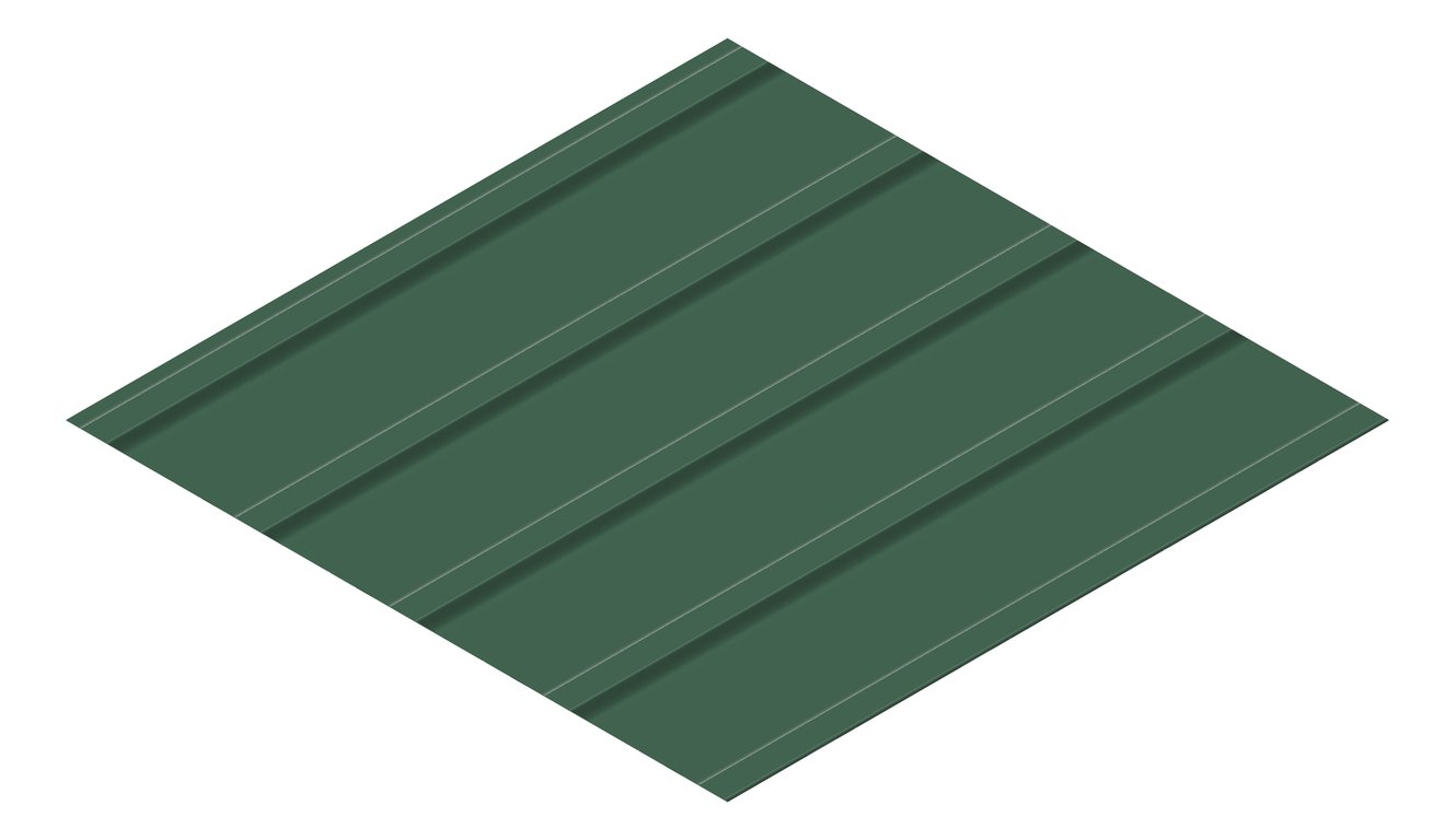 3D Presentation Image of Metal SheetCladding Lysaght KlipLok700Classic CottageGreen