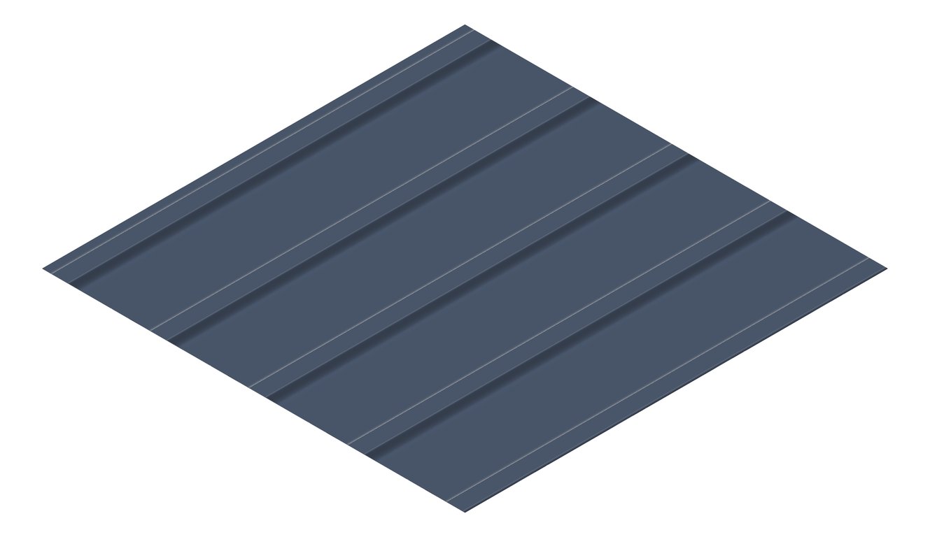 3D Presentation Image of Metal SheetCladding Lysaght KlipLok700Classic DeepOcean