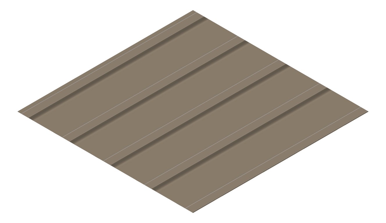 3D Presentation Image of Metal SheetCladding Lysaght KlipLok700Classic Jasper