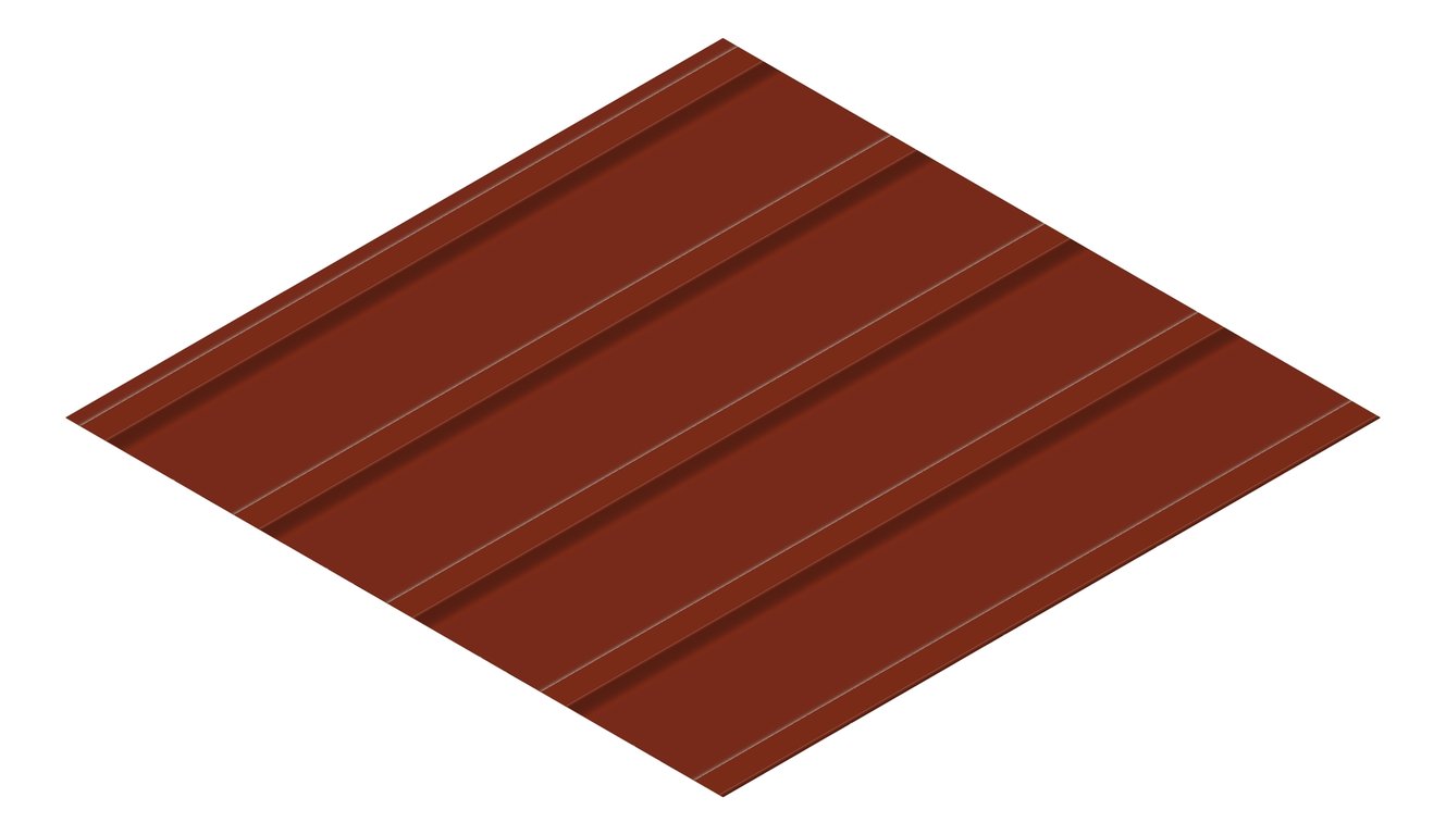 3D Presentation Image of Metal SheetCladding Lysaght KlipLok700Classic ManorRed