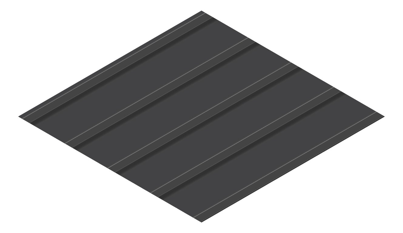 3D Presentation Image of Metal SheetCladding Lysaght KlipLok700Classic MonumentMatt