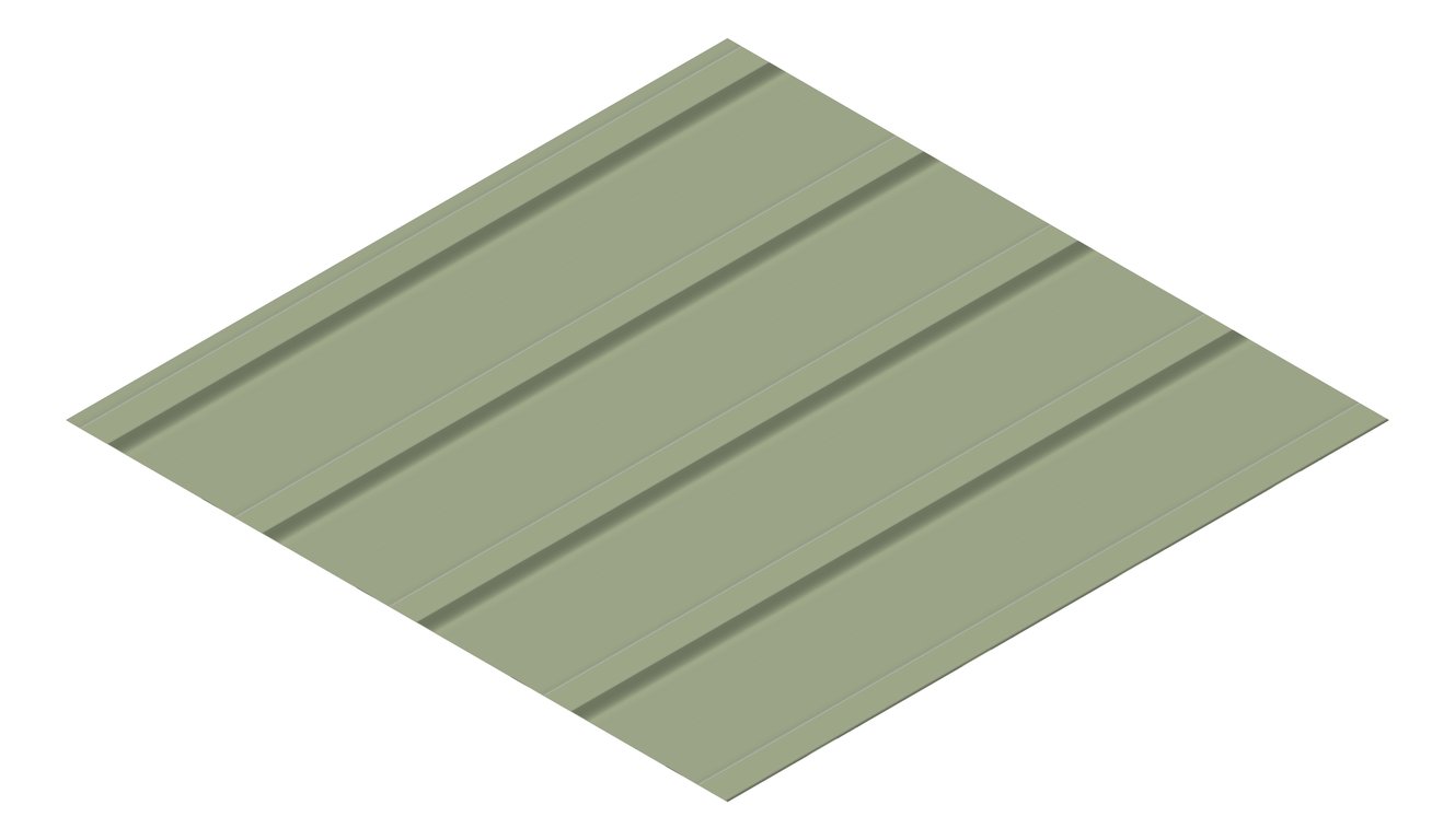 3D Presentation Image of Metal SheetCladding Lysaght KlipLok700Classic PaleEucalypt