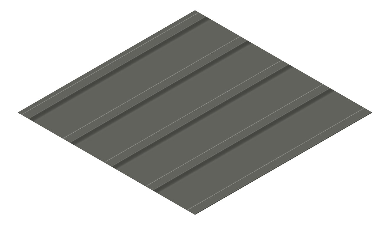 3D Presentation Image of Metal SheetCladding Lysaght KlipLok700Classic WoodlandGrey