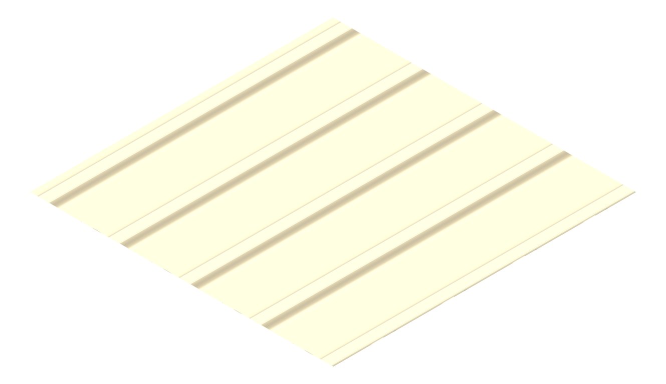 3D Presentation Image of Metal SheetCladding Lysaght KlipLok700HiStrength ClassicCream