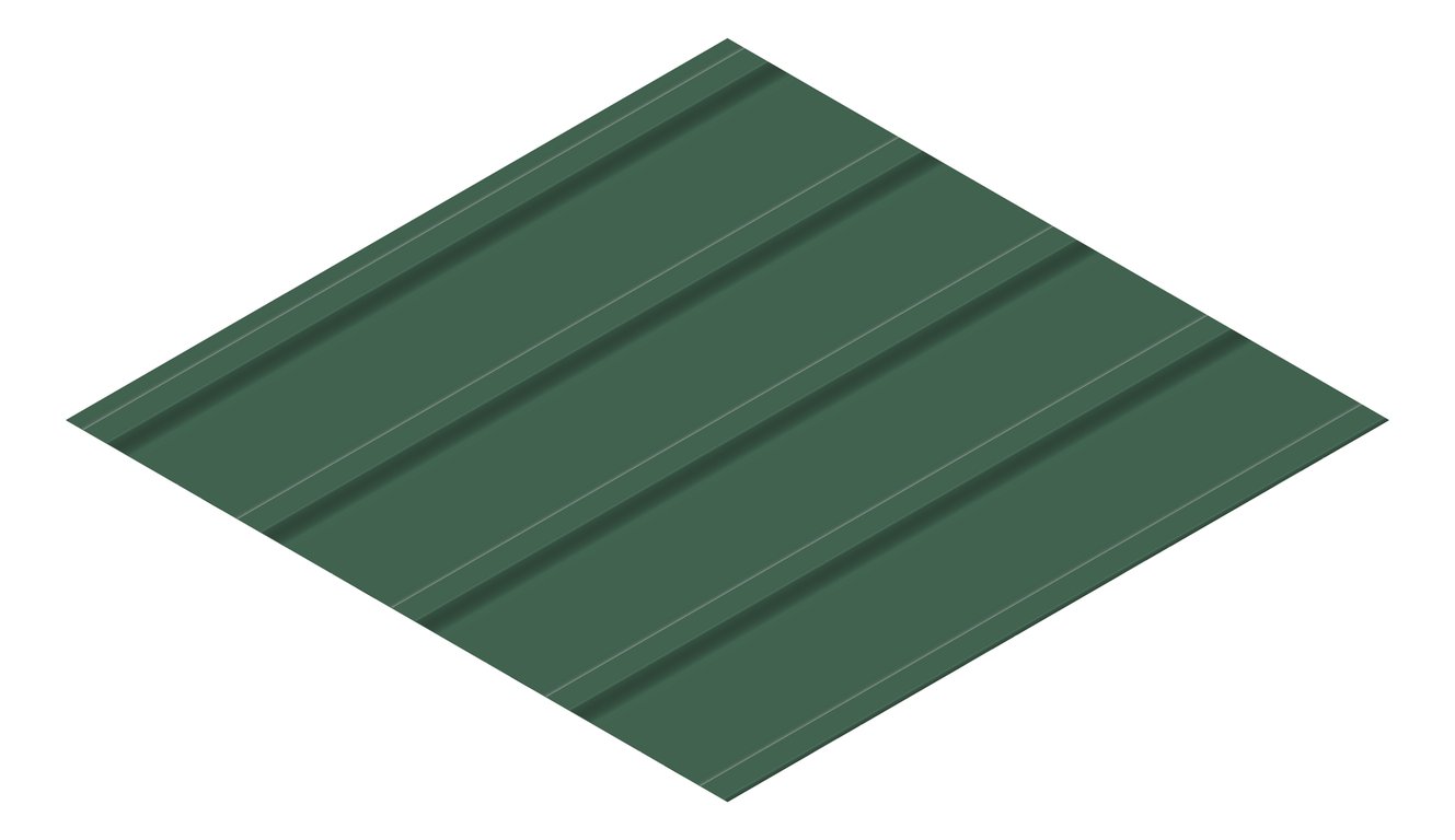 3D Presentation Image of Metal SheetCladding Lysaght KlipLok700HiStrength CottageGreen