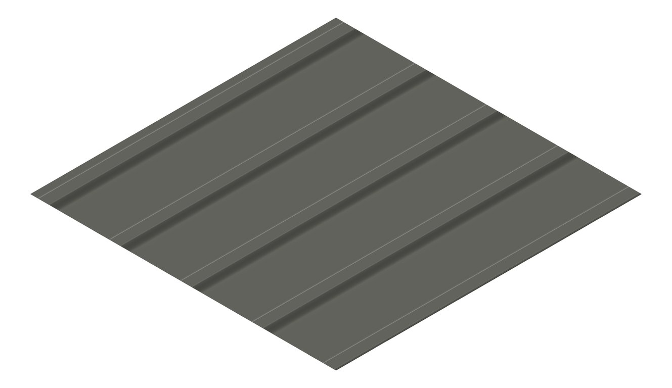 3D Presentation Image of Metal SheetCladding Lysaght KlipLok700HiStrength WoodlandGrey